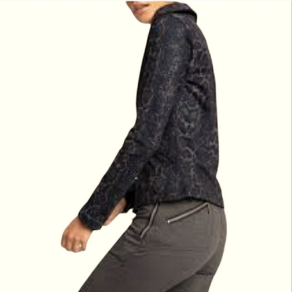 NEW Vintage Denim Paisley Jean Jacket Spring Coat Black Gray - Picture 12 of 13